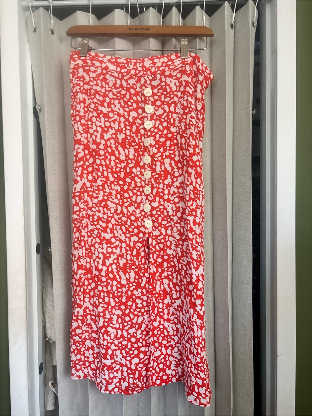 River Island Red Midi skirt